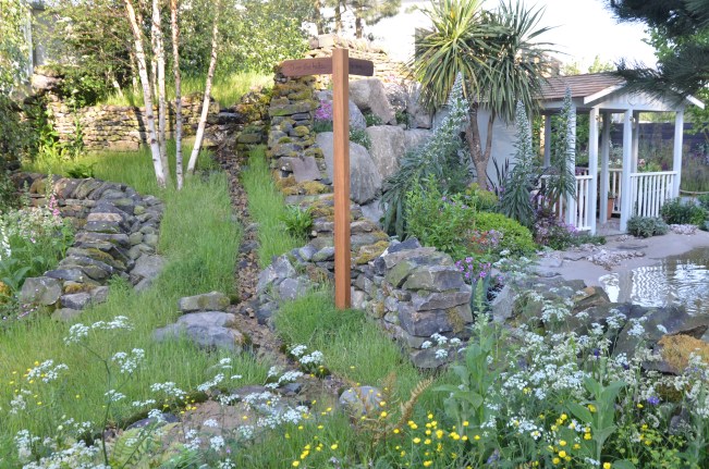 50 Years RHS Britain in Bloom "From the Moors to the Sea" Alan Titchmarsh and Kate Gould designed this RHS Chelsea Flower Show exhibit.