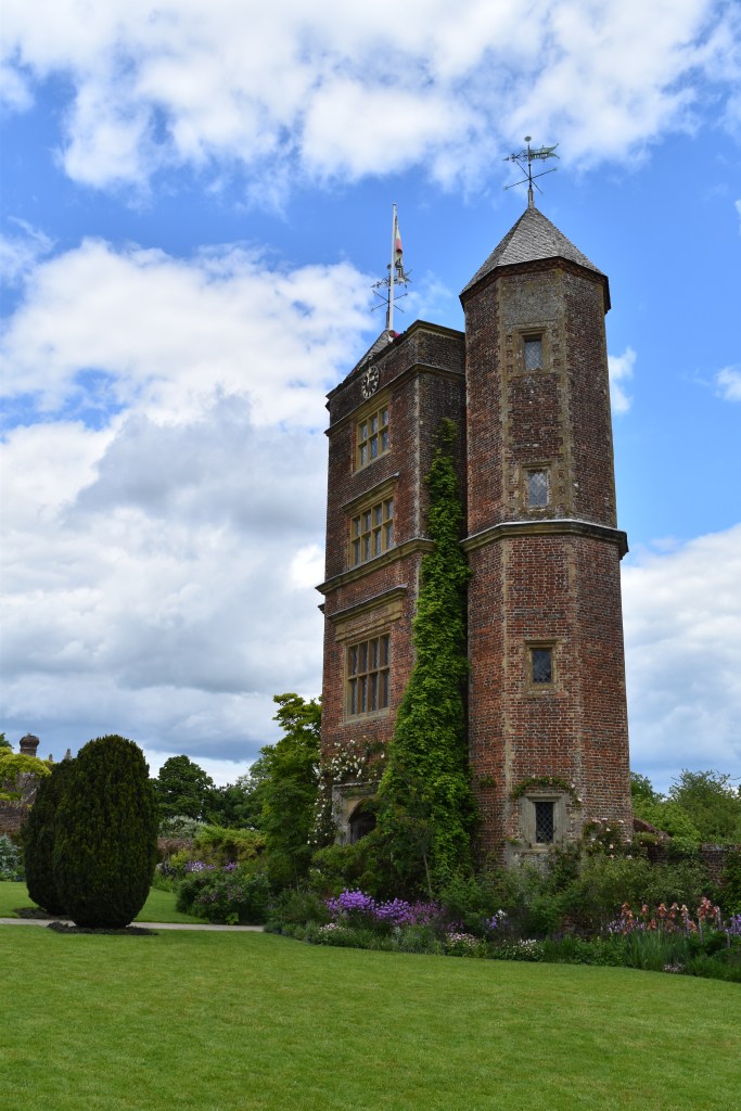 Vita's writing tower is omnipresent in the garden