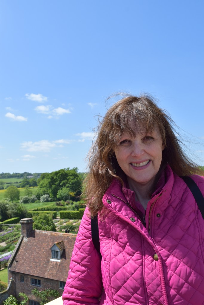 Jenny Rose Carey at the top of the Sissinghurst Castle tower in Kent, England