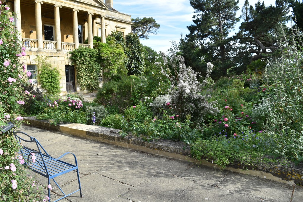 The view across the Four-Square Garden towards the house.