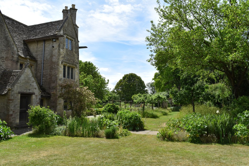 The Orchard is located within easy reach of the house - to the rear right of this photo. Apples feature in Morris's designs.