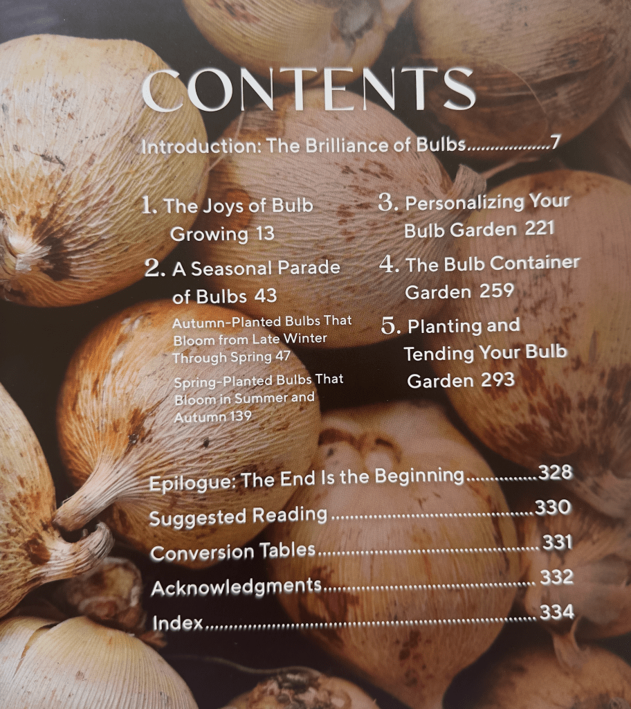 Contents page - The Essential Guide to Bulbs by Jenny Rose Carey